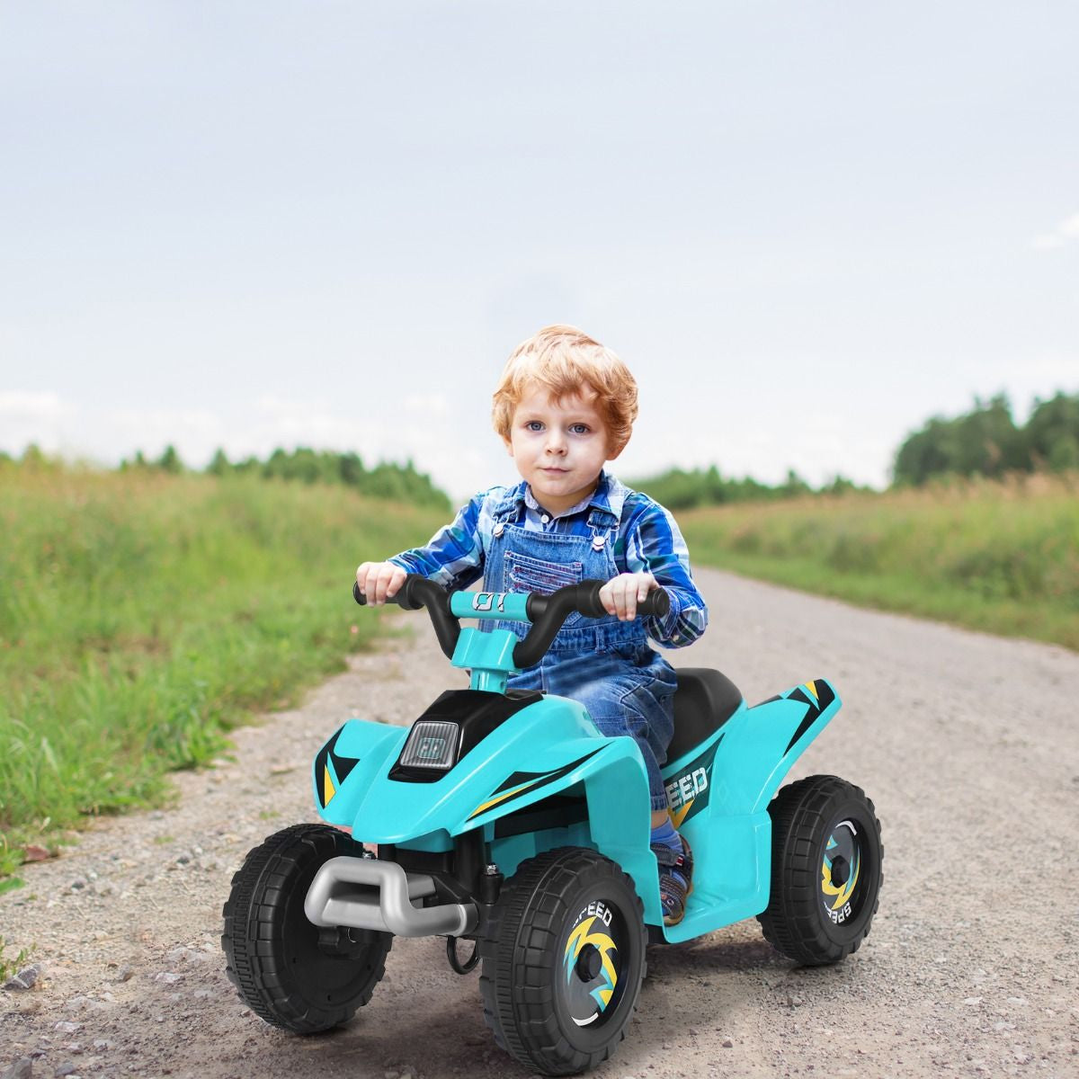 Quad Buggy Electrique Pour Enfant 6 V 4,5 Km-H MAX Voiture Pour Enfants De 3 Ans+ Blanc/Bleu/Noir/Rouge/Rose