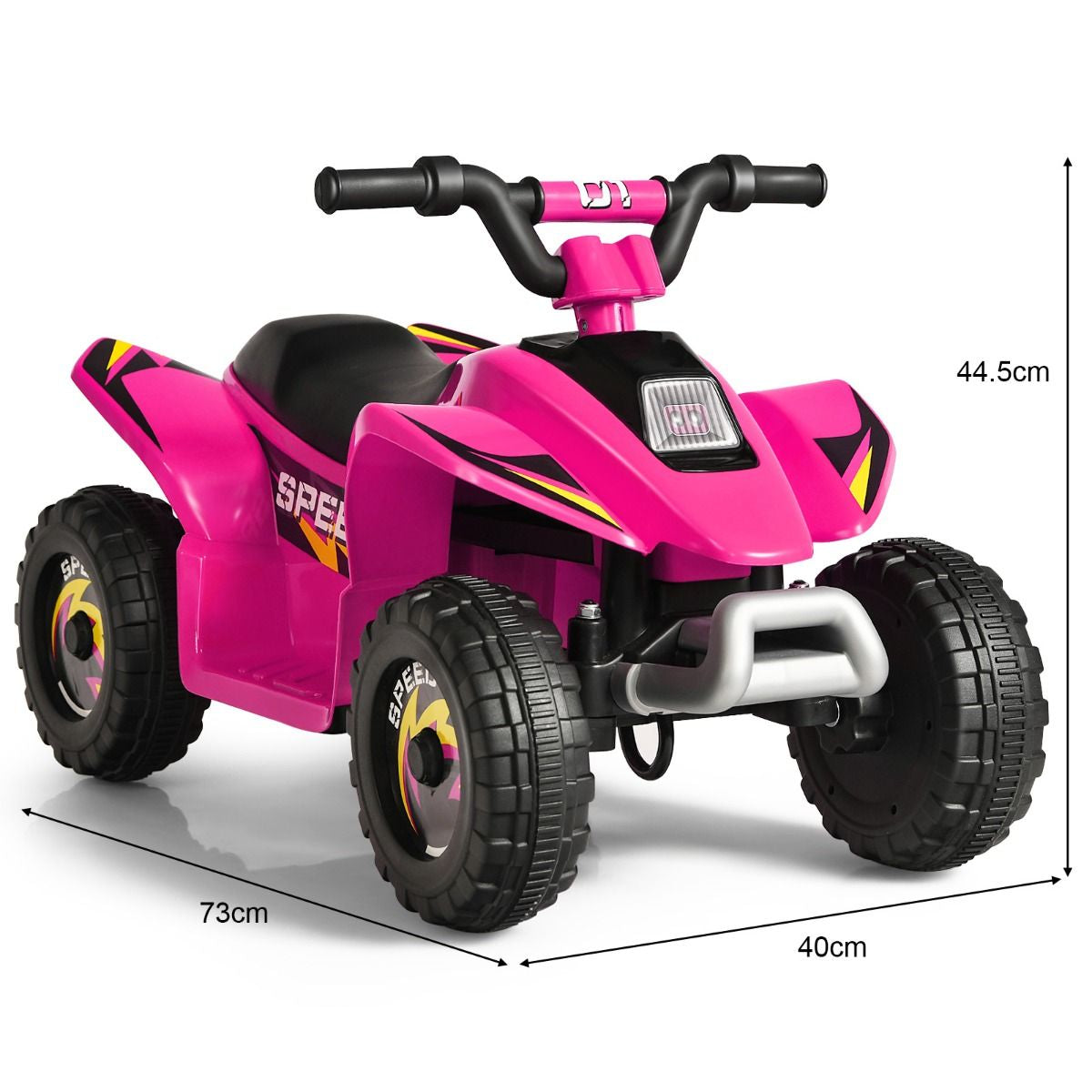 Quad Buggy Electrique Pour Enfant 6 V 4,5 Km-H MAX Voiture Pour Enfants De 3 Ans+ Blanc/Bleu/Noir/Rouge/Rose