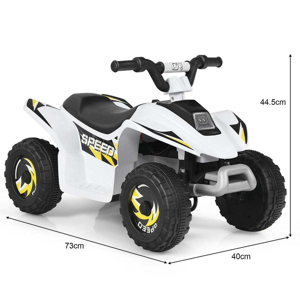 Quad Buggy Electrique Pour Enfant 6 V 4,5 Km-H MAX Voiture Pour Enfants De 3 Ans+ Blanc/Bleu/Noir/Rouge/Rose