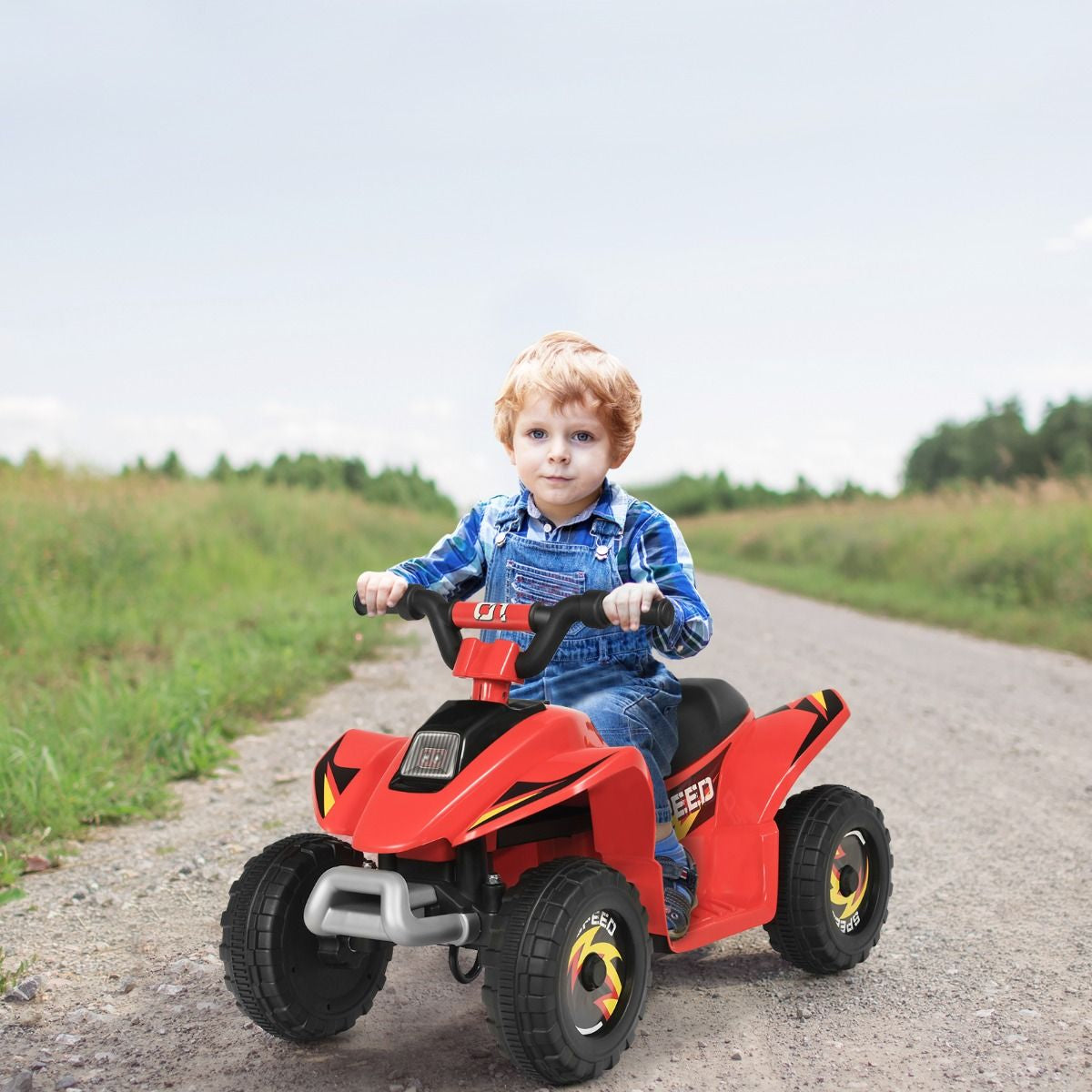 Quad Buggy Electrique Pour Enfant 6 V 4,5 Km-H MAX Voiture Pour Enfants De 3 Ans+ Blanc/Bleu/Noir/Rouge/Rose