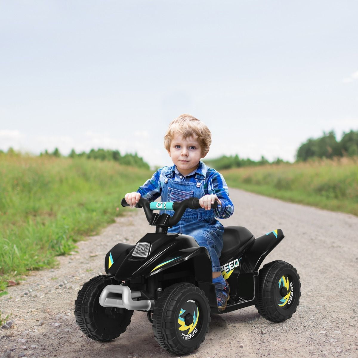 Quad Buggy Electrique Pour Enfant 6 V 4,5 Km-H MAX Voiture Pour Enfants De 3 Ans+ Blanc/Bleu/Noir/Rouge/Rose