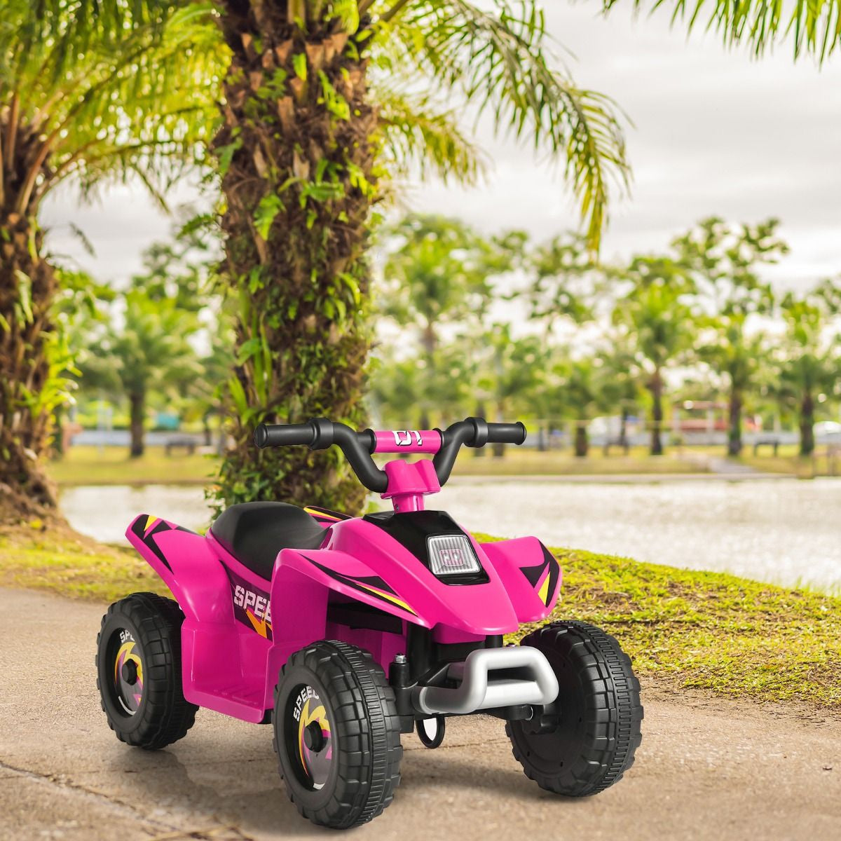 Quad Buggy Electrique Pour Enfant 6 V 4,5 Km-H MAX Voiture Pour Enfants De 3 Ans+ Blanc/Bleu/Noir/Rouge/Rose