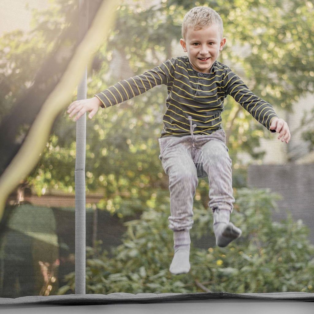 Filet De Sécurité Pour Trampoline 488 Cm Avec 11 Poteaux Fermeture Eclair Double Et Boucles De Protection Intérieur/Extérieur