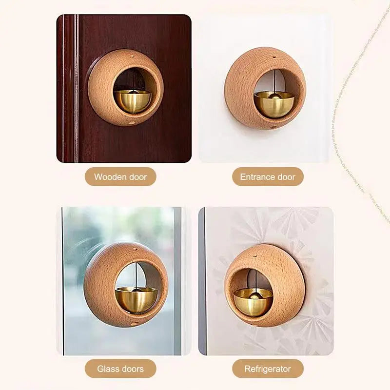 Beautiful Wooden Doorbell Chime Magnetic Wood Doorbell Wind Chime Wireless Doorbell Entrance Door Bell Decorative Wind Bell