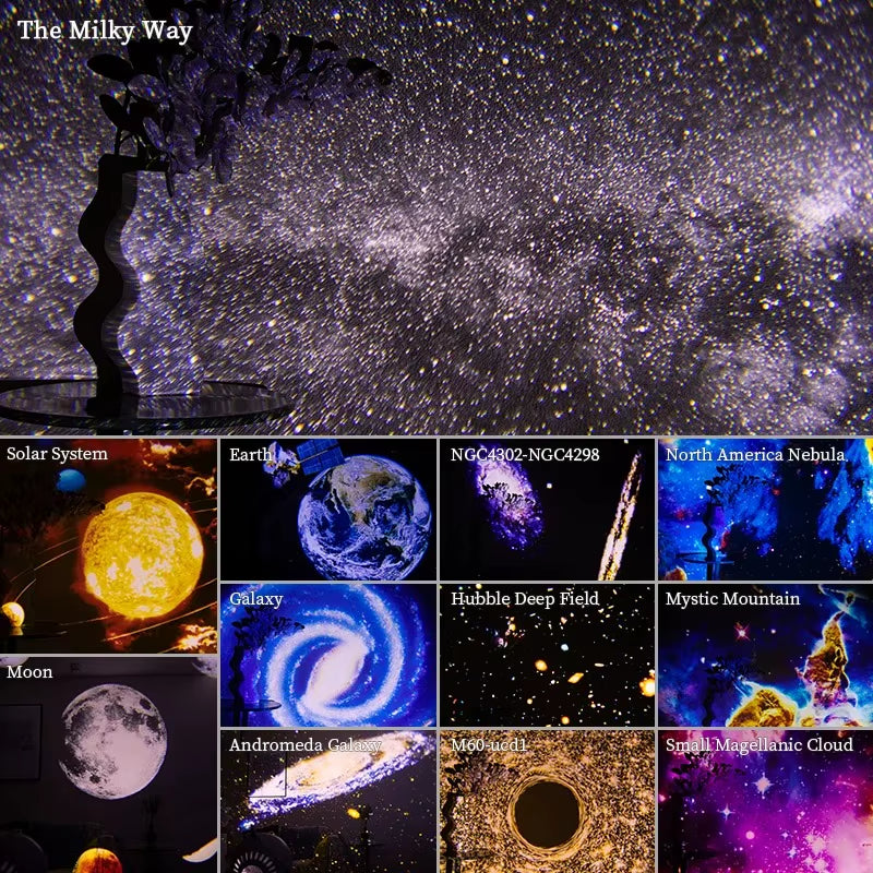 Galaxy Projector Night Light 360° Rotating Starry Sky LED Lamp for Kids Bedroom Home Decor & Gifts