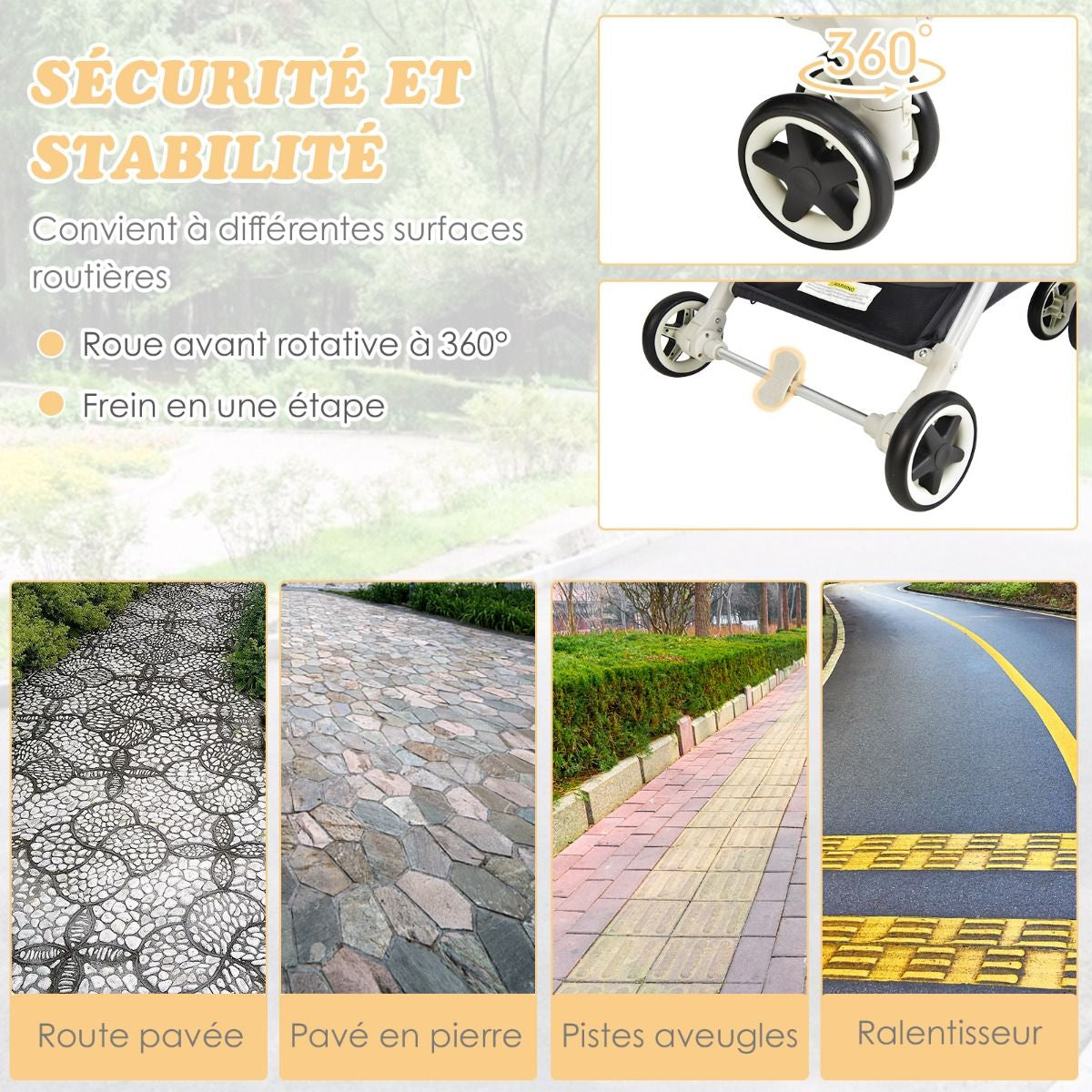 Poussette De Voyage Pour Bébé Avec Pare-Soleil Inclinable Porte-Gobelet Harnais 5 Points Dossier Réglable Chancelière Rangement Inférieur Gris/Noir